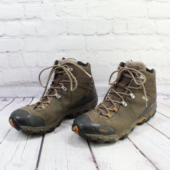 OBOZ Bridger Mid B-Dry Brown Waterproof Hiking Trail Boots Size US 12 - Picture 2 of 9